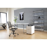 Gilbert 5 Shelving Unit in White with Chrome Frame