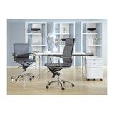 Gilbert Desk in White with Chrome Steel Frame