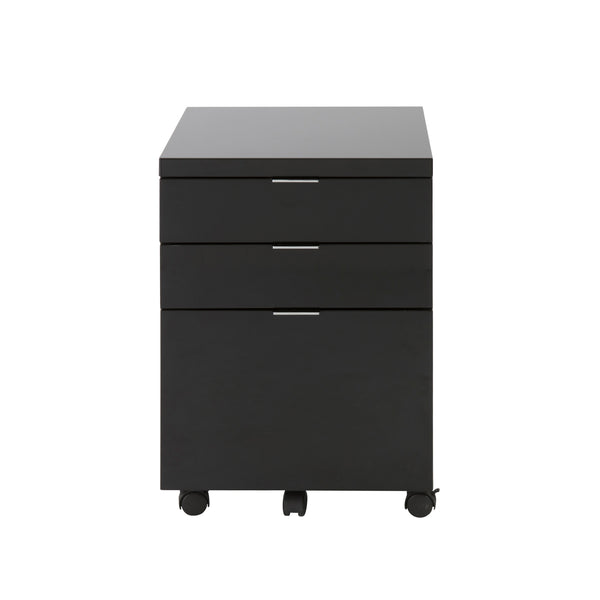 Gilbert 3 Drawer File Cabinet in Black