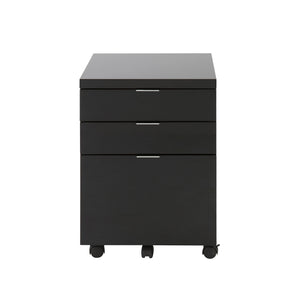 Gilbert 3 Drawer File Cabinet in Black