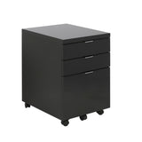 Gilbert 3 Drawer File Cabinet in Black