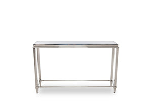 VIG Furniture Modrest Agar Modern Glass & Stainless Steel Console Table VGHB235X