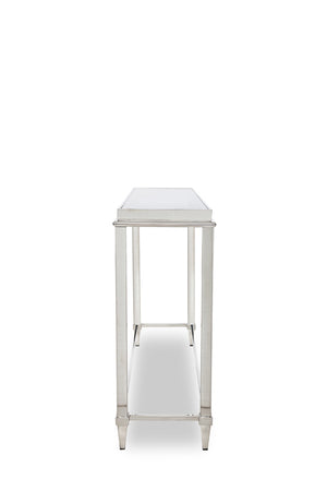 VIG Furniture Modrest Agar Modern Glass & Stainless Steel Console Table VGHB235X