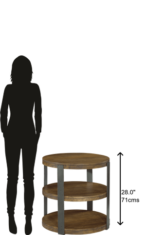 Hekman Furniture Bedford Park Iron Strapg Round Lamp Table 23706