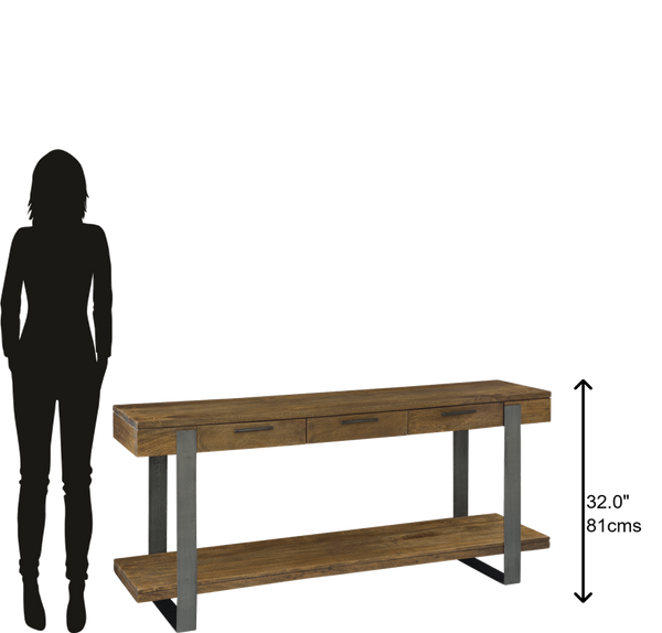 Hekman Furniture Bedford Park Iron Strapping Sofa Table 23709