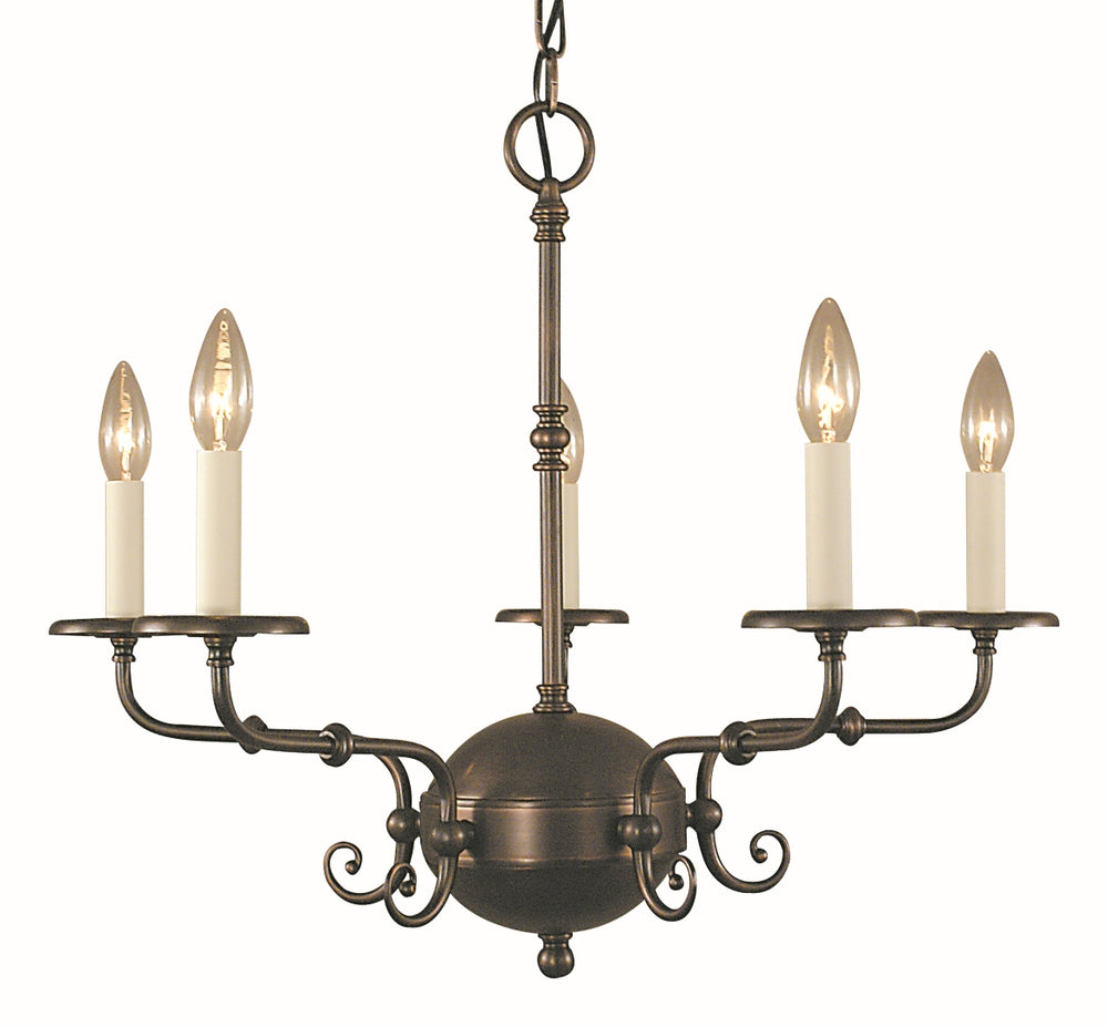 5-Light Siena Bronze Jamestown Dining Chandelier