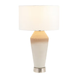 Sagebrook Home Contemporary Glass, 25" Classic Table Lamp, Ivory/beige 50734 Ivory/beige Glass