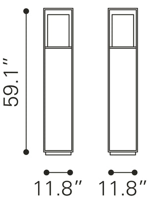 Zuo Modern Yves Steel Modern Commercial Grade Floor Lamp Gold, Black Steel