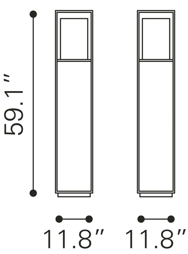 Zuo Modern Yves Steel Modern Commercial Grade Floor Lamp Gold, Black Steel