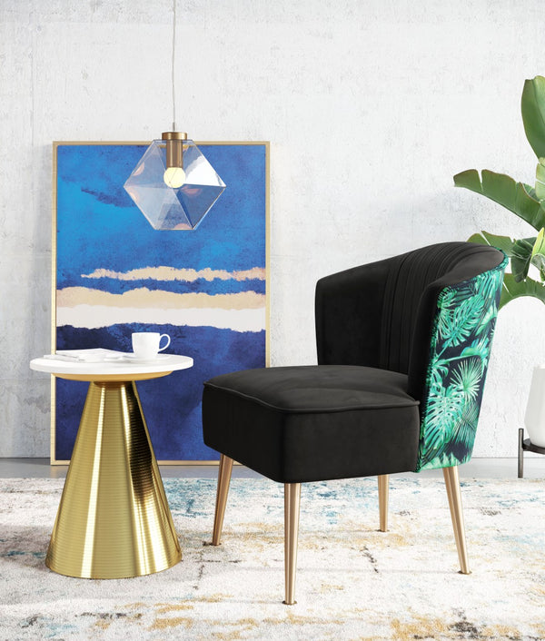 Zuo Modern Jenny Glass, Steel Modern Commercial Grade Ceiling Lamp Gold, Clear Glass, Steel