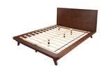 Alpine Furniture Gramercy California King Platform Bed 1978-07CK Walnut Mahogany Solids & Veneer 83 x 93.5 x 41