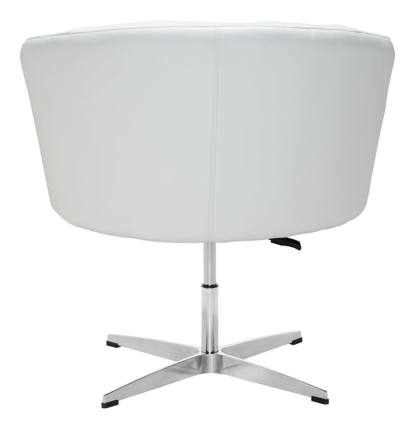 Zuo Modern Wilshire 100% Polyurethane, Plywood, Steel Modern Commercial Grade Occasional Chair White 100% Polyurethane, Plywood, Steel