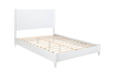 Alpine Furniture Flynn Full Platform Bed, White 766-W-08F White Mahogany Solids & Okoume Veneer 58.5 x 81 x 47