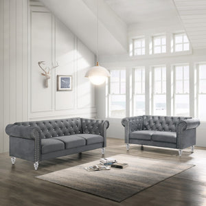 New Classic Furniture Emma Crystal Chair Gray UKD13-10-GRYC