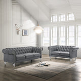 Emma Crystal Sofa Gray [Sofa Only]