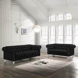 New Classic Furniture Emma Crystal Sofa Black UKD13-30-BLKC