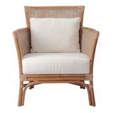 Tatum Rattan Accent Chair Canary Brown