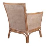 Tatum Rattan Accent Chair Canary Brown