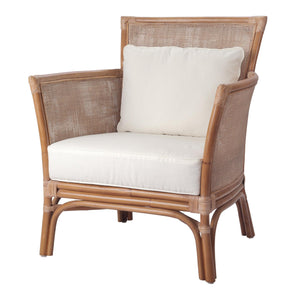 Tatum Rattan Accent Chair Canary Brown