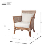 Tatum Rattan Accent Chair Canary Brown