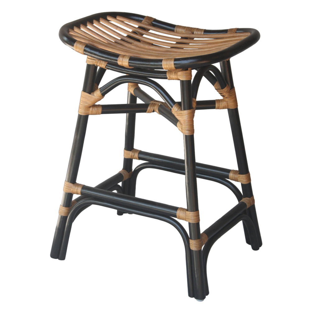 Damara Rattan Counter Stool Black