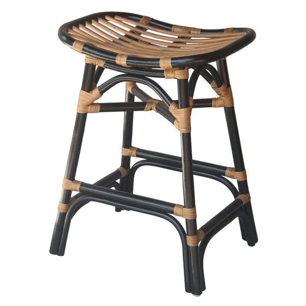 Damara Rattan Counter Stool Black