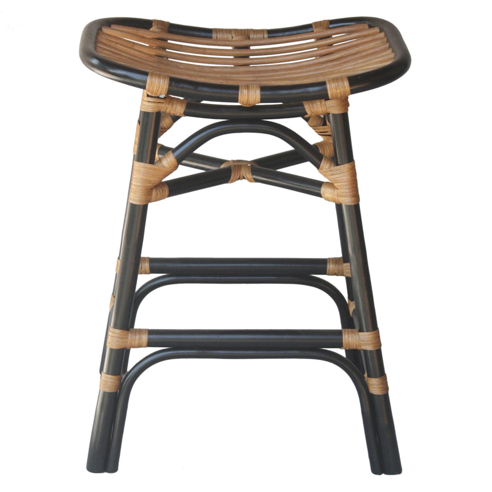 Damara Rattan Counter Stool Black
