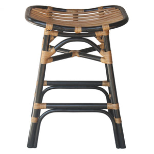 Damara Rattan Counter Stool Black