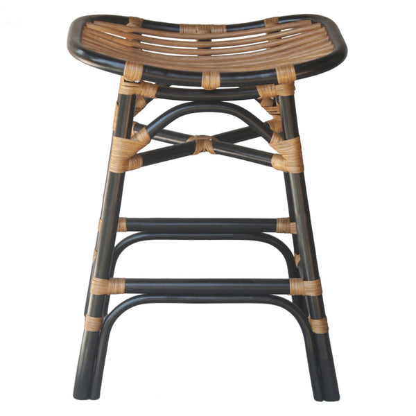 Damara Rattan Counter Stool Black