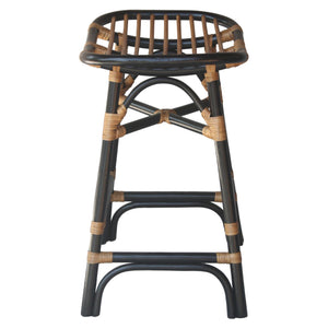 Damara Rattan Counter Stool Black