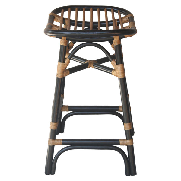 Damara Rattan Counter Stool Black