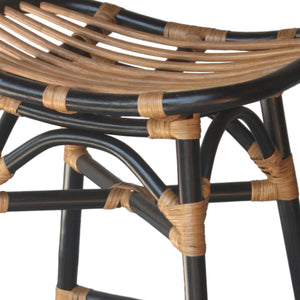 Damara Rattan Counter Stool Black