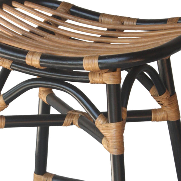 Damara Rattan Counter Stool Black