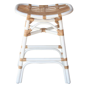 Damara Rattan Counter Stool White