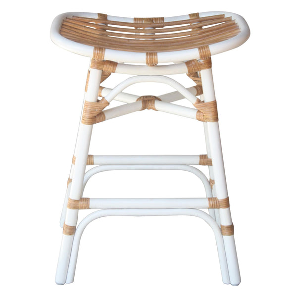 Damara Rattan Counter Stool White