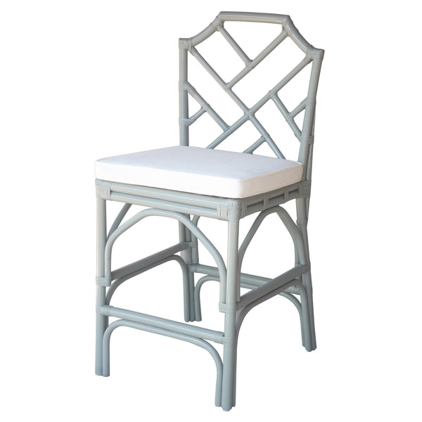 Kara Rattan Counter Stool Gray