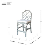 Kara Rattan Counter Stool Gray