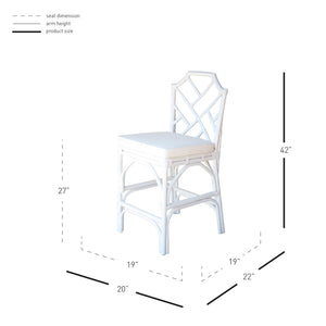 Kara Rattan Counter Stool White