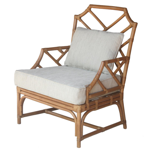 Kara Rattan Accent Arm Chair Canary Brown