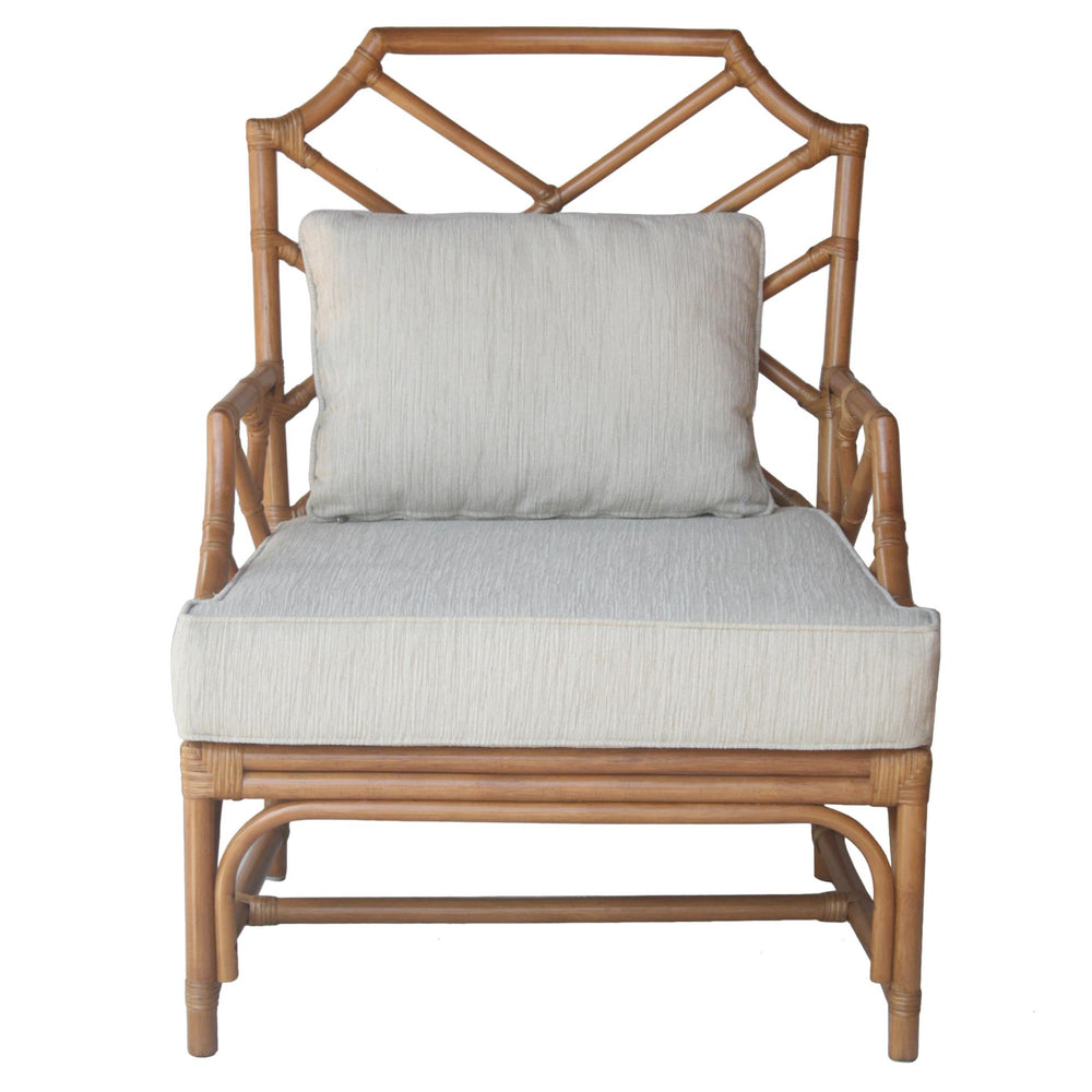 Kara Rattan Accent Arm Chair Canary Brown