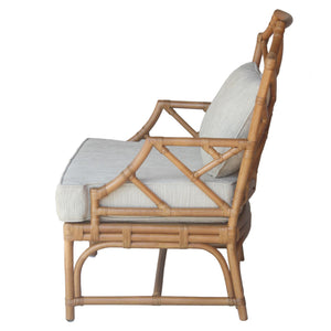 Kara Rattan Accent Arm Chair Canary Brown