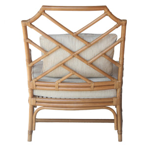 Kara Rattan Accent Arm Chair Canary Brown