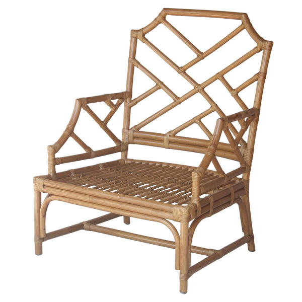 Kara Rattan Accent Arm Chair Canary Brown