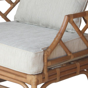 Kara Rattan Accent Arm Chair Canary Brown