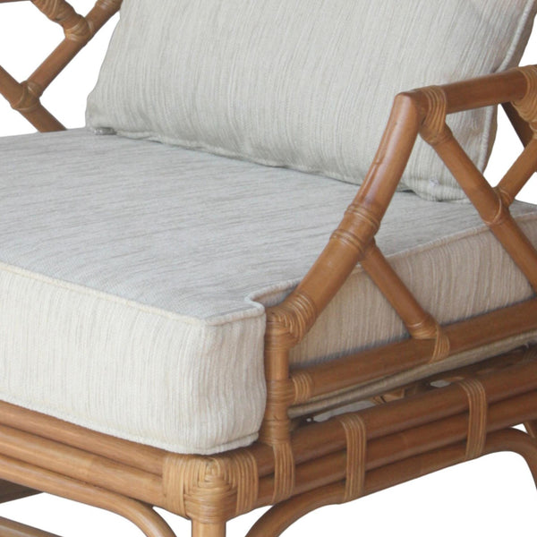 Kara Rattan Accent Arm Chair Canary Brown