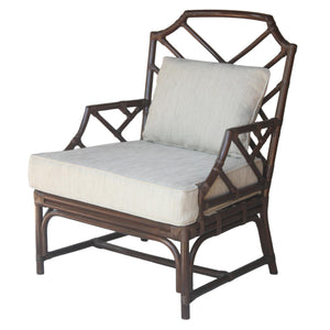 Kara Rattan Accent Arm Chair Paloma Brown