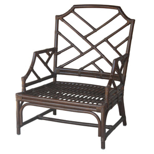 Kara Rattan Accent Arm Chair Paloma Brown