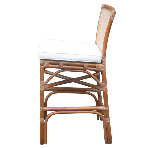 Tatum Rattan Counter Stool - Canary Brown