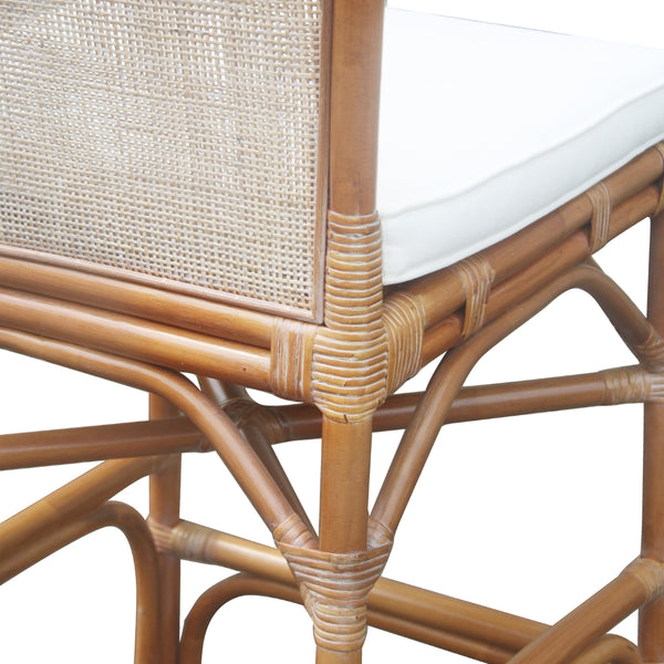 Tatum Rattan Counter Stool - Canary Brown