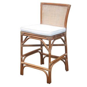 Tatum Rattan Counter Stool - Canary Brown